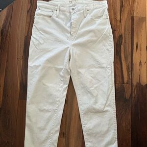 Madewell Women's Straight Leg Jeans - White
